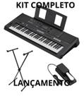 Kit Teclado Yamaha Psr E483 Modelo Novo Com Suporte E Pedal