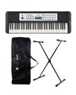 Kit Teclado Yamaha YPT-280 Portátil Preto + Capa + Suporte em X Kit Teclado Yamaha YPT-280 Portátil Preto + Capa + Suporte em X