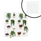 Kit Tela Aramada 60x60 Branco 4 Unidades para Jardim Vertical