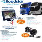Kit Tela Monitor 4.3 Polegadas Lcd Imagem Colorida 24V Caminhão Ônibus + Câmera 24V