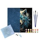 Kit Tela Pintura Numerada Sinoart 30X30cm Lobo