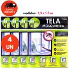 Kit Tela Protetora Mosqueteiro Para Janela Adaptável Contra Pernilongo Mosquito Insetos 1,30X1,50