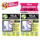 Kit Tela Protetora Mosquiteiro Janela 1,50Cm Adaptável Contra Pernilongo Mosquito Inseto Mosqueteiro
