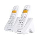 Kit Telefone Sem Fio 2 Aparelhos TS 3112 Base e Ramal Branco Intelbras