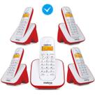 Kit Telefone Sem Fio 4 Ramais Multifuncional Combo oficial
