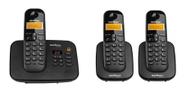 Kit Telefone Sem Fio e Secretária Eletrônica INTELBRAS Digital Ts 3130 com 2 Ramais Ts 3111