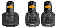 Kit Telefone Sem Fio Ts 3110 + 2 Ramais Ts 3111 Intelbras