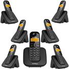 Kit Telefone TS 3110 Intelbras e 6 extensão Data Hora Alarme