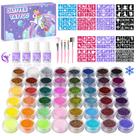 Kit temporário de tatuagens com glitter XiqidianR com 48 cores brilhantes