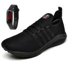 Kit Tênis Academia Esportivo Corrida Caminhada Unissex Leve + Relógio Digital Led Black Friday