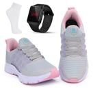 Kit Tênis Academia Feminino + Relógio Digital LED + Meia