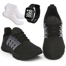 Kit Tênis Academia Masculino + Relógio Digital LED + Meia