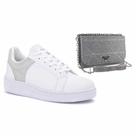 Kit Tênis Branco Feminino e Bolsa Balada Casual Kit Tênis Branco Feminino e Bolsa Balada Casual