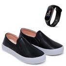 Kit Tênis Casual Feminino Macio Legítimo Slip On Iate + Relógio Touch Digital Kit Tênis Casual Feminino Macio Legítimo Slip On Iate + Relógio Touch Digital