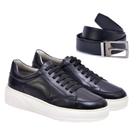 Kit Tênis Casual Ferrara 100% Couro Legítimo+ Cinto