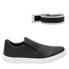 Kit Tênis Casual Masculino Slip On Elástico Conforto + Cinto Kit Tênis Casual Masculino Slip On Elástico Conforto + Cinto