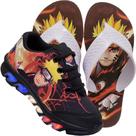 Kit Tênis De Led Infantil Menino Masculino Naruto + Chinelo