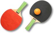 Kit tenis de mesa c/ 3 bolas e raquetes