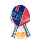 Kit Tenis de Mesa Ping Pong 2 Raquetes e 3 Bolas Vollo Leisure