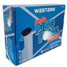 Kit Tênis de Mesa Ping Pong Western suporte com rede retrátil