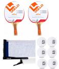 Kit Tênis de Mesa Pro 2 Raquete Impulse ITTF+6 Bolas 3***+Rede Alicate