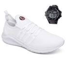 Kit Tênis Esportivo Academia Corrida Caminhada Esporte Running Leve Confortável Unissex + Relógio