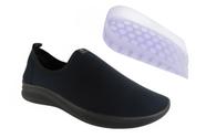 Kit Tenis Feminino Calce Fácil Ortopédico Casual + Calcanheira e Silicone Anti Impacto Para Esporão