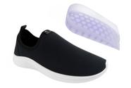 Kit Tenis Feminino Calce Fácil Ortopédico Casual + Calcanheira e Silicone Anti Impacto Para Esporão