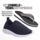 Kit Tênis Feminino Casual Calce Fácil e Chinelo Ortopédico Para Esporão Anatômico Massageador