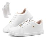 Kit Tenis Feminino Casual Delicado Enfermeira Confort + Meia Kit Tenis Feminino Casual Delicado Enfermeira Confort + Meia