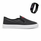 Kit Tênis Iate Polo Legítimo Slip On Masculino + Relógio Digital Touch Kit Tênis Iate Polo Legítimo Slip On Masculino + Relógio Digital Touch