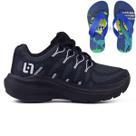 Kit Tenis Infantil Casual Meninos Meninas Escolar Basico + Chinelo