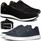 Kit Tênis Masculino Sapatênis Casual Preto Tênis Masculino Skateboard com Cinto-Adsshoes Kit Tênis Masculino Sapatênis Casual Preto Tênis Masculino Skateboard com Cinto-Adsshoes