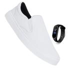 Kit Tênis Sapatênis Slip On Casual Iate Sem Cadarço Calce Fácil Confortável + Relógio Digital Kit Tênis Sapatênis Slip On Casual Iate Sem Cadarço Calce Fácil Confortável + Relógio Digital