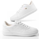Kit Tênis Sneakers Feminino Branco Casual Estilo Chunky Cano Baixo Liso Atemporal - Ferraretto