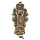 Kit Terço 8mm e Imagem Nossa Senhora de Guadalupe Importada Resina 21,5 cm