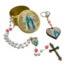 Kit Terço e Chaveiro Nossa Senhora das Graças na Latinha