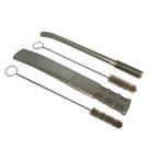 Kit tereré 2 bombas super premium extra larga 20cm + bomba mola com rosca desmontável 19cm + escova