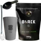 Kit Tereré Black Erva Mate Copo Caldereta Cinza de Acrílico Bomba Clássica Cromada