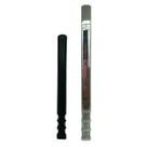 Kit tereré bomba classica tela inox 24 cm prata + bomba v8 preta tela inox 19cm + escova higiênica