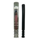Kit tereré bomba v8 tela inox 19 cm preta + bomba super premium extra larga prata tela inox 24cm + escova higiênica