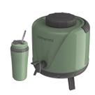 Kit Tereré Botijão 5 Litros com Copo Cuia 650ml Bomba Inox - Verde