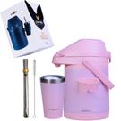 Kit Terere Chacal Garrafa 2,5L Cuia 200ml Bomba Inox Rosa - Lançamento