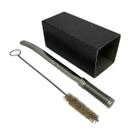 Kit tereré copo aço inox 250ml craquelado quadrado + bomba mola com rosca prata semi achatada detalhada inox + escova Kit tereré copo aço inox 250ml craquelado quadrado + bomba mola com rosca prata semi achatada detalhada inox + escova