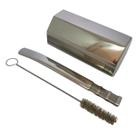 Kit tereré cuia copo octogonal 300ml + bomba tela clássica 18cm + escova