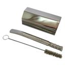 Kit tereré cuia copo octogonal 300ml + bomba tela premium 18cm + escova