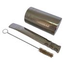 Kit tereré cuia copo redondo recartilhado 300ml + bomba tela super premium extra larga 20cm + escova