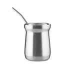 Kit Tereré Cuia Térmica 250ML com Bomba em Aço Inox Mantém Temperatura da Bebida Prata