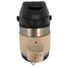 Kit tereré garrafa térmica parede dupla inox 2,5 lts + cinta de couro cru legítimo para garrafa