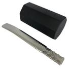Kit tereré inox luxo copo cuia octogonal 300ml preto + bomba tela frisado lateral 20cm larga prata + escova higiene